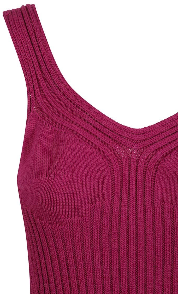 Jil Sander Fitted Maxi Dress With Deep V-Neckline Rood