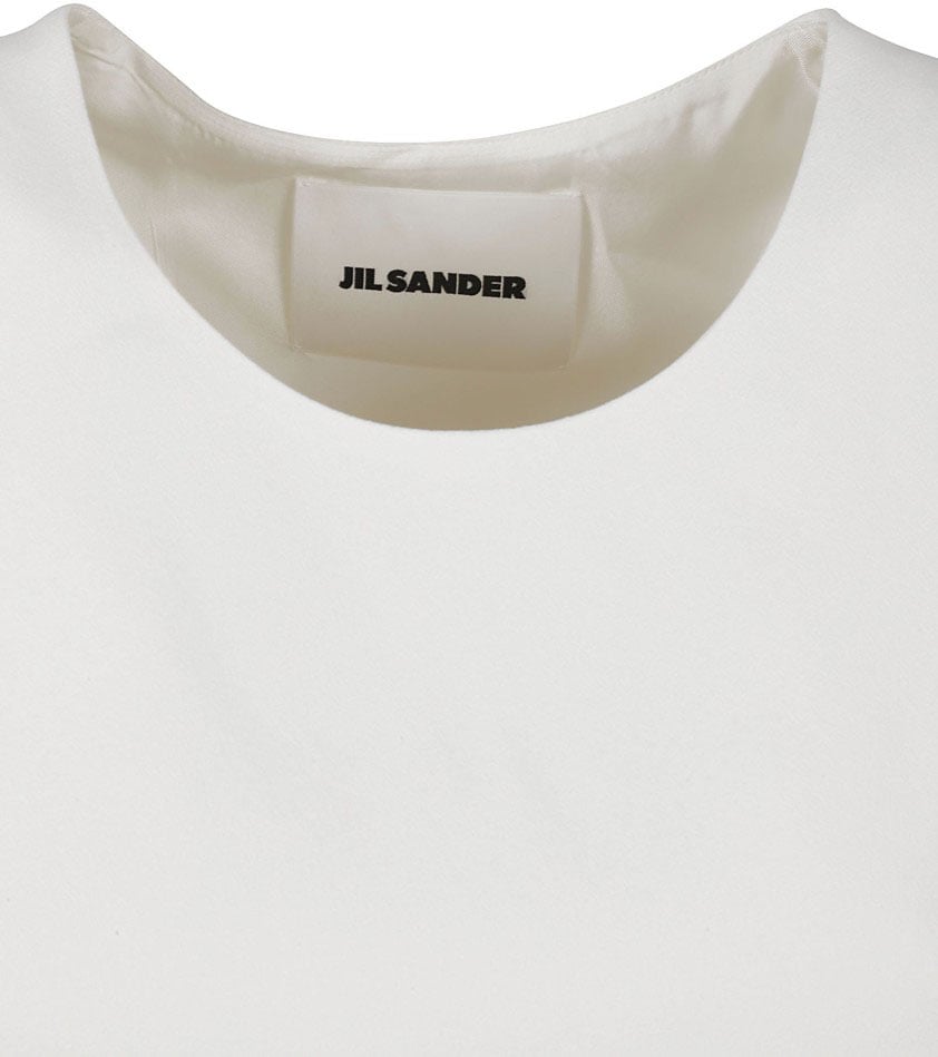 Jil Sander Sleeveless Dress With Round Neckline Wit