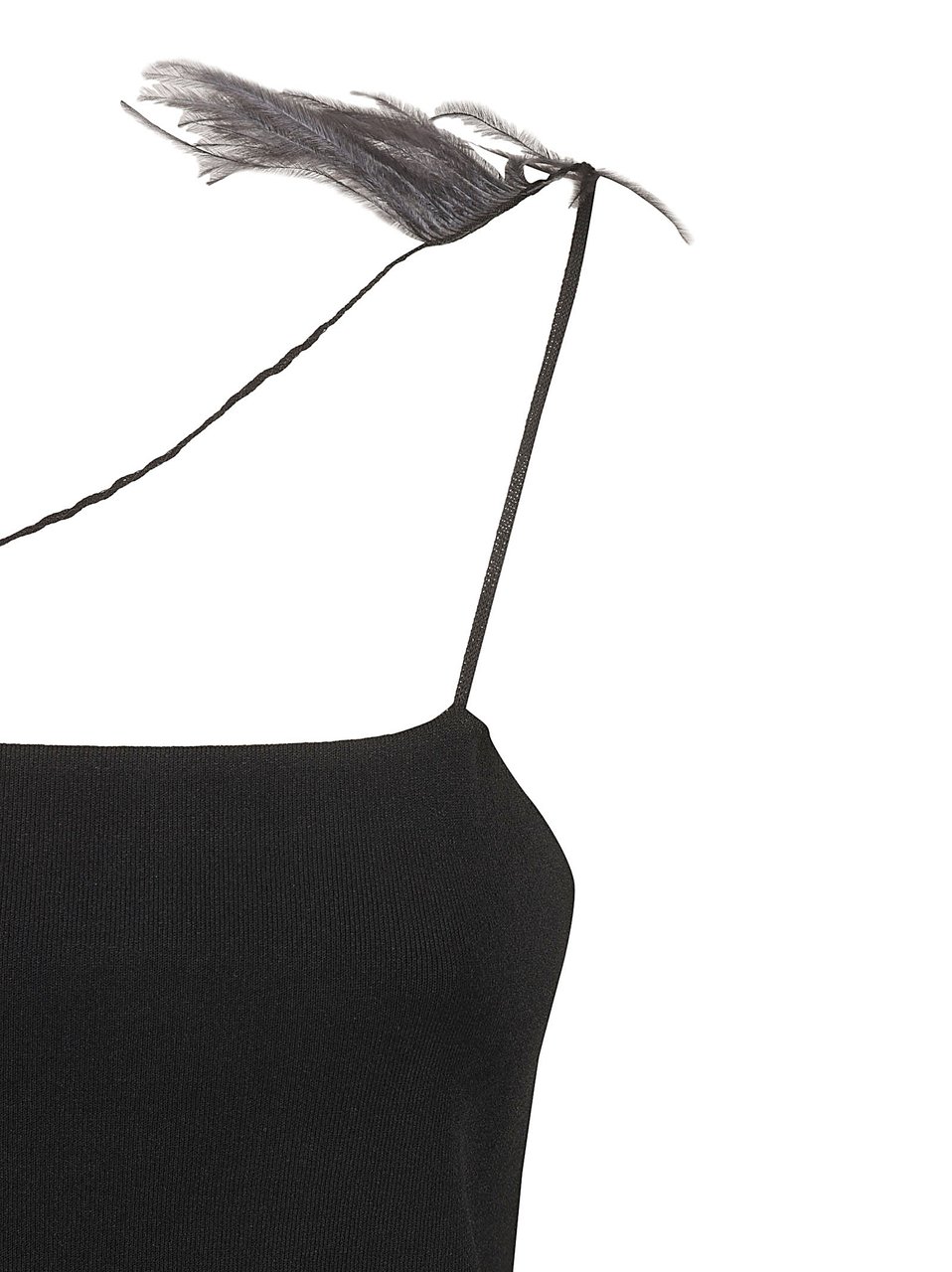 Jil Sander Minimalist Black Floor-Length Dress with Fitted Bodice Zwart