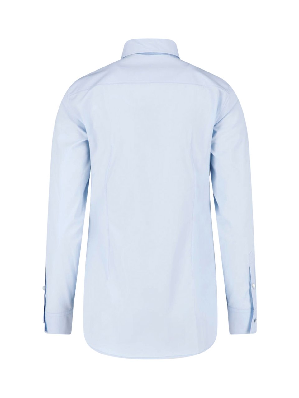 Jil Sander Light Blue Cotton Poplin Pointed Shirt Blauw