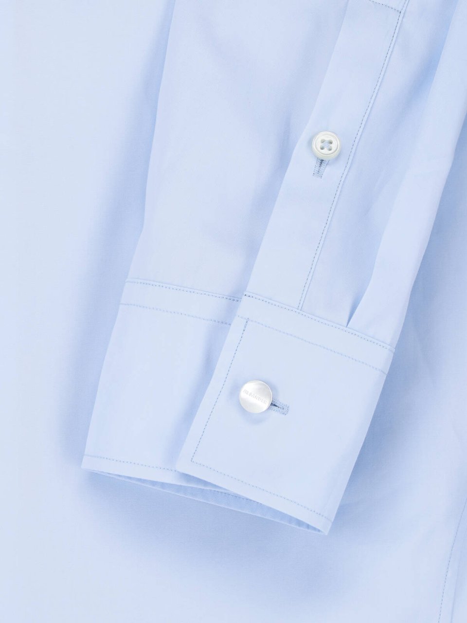 Jil Sander Light Blue Cotton Poplin Pointed Shirt Blauw