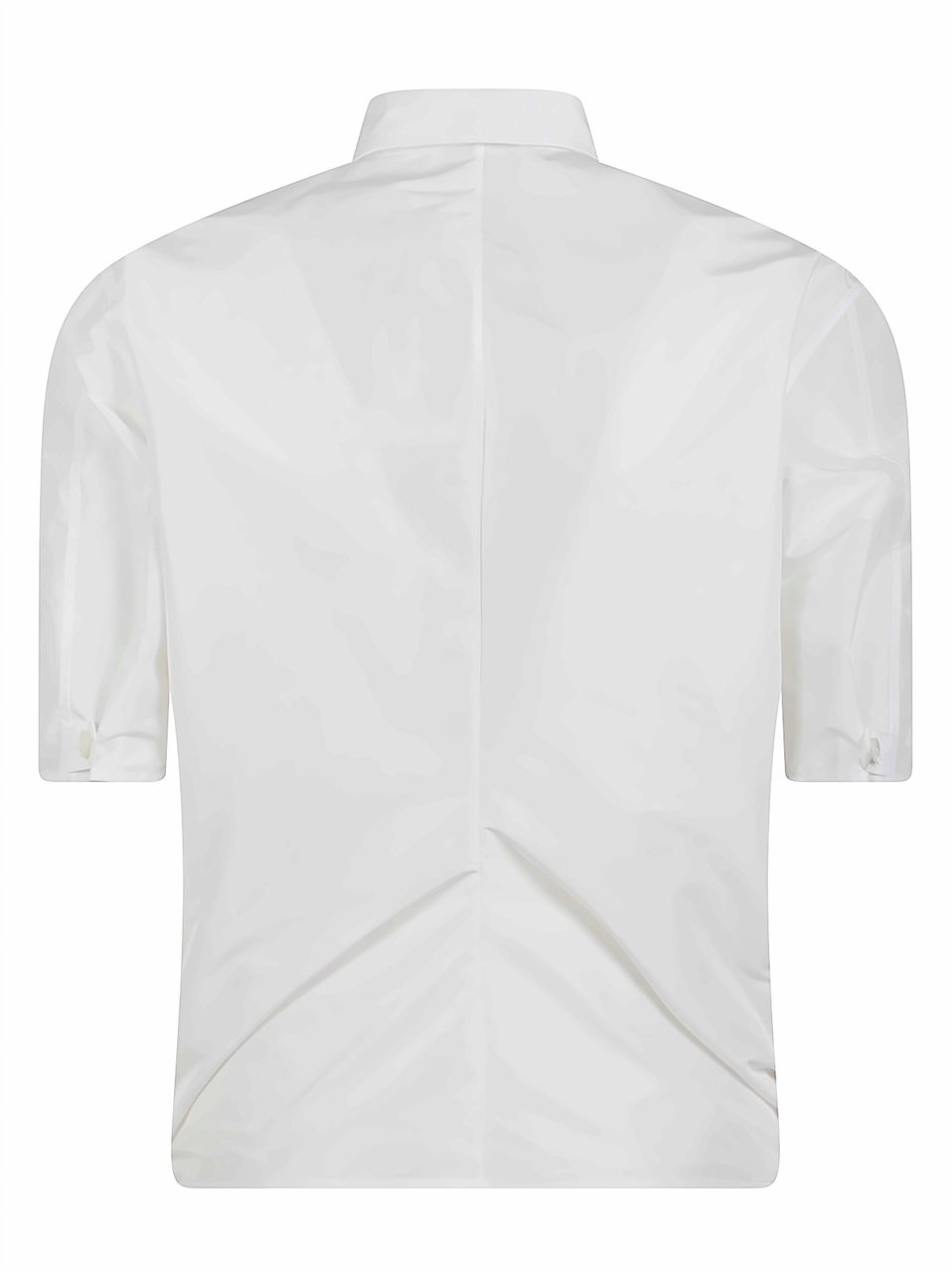 Jil Sander Crisp White Structured Short Sleeve Shirt Wit