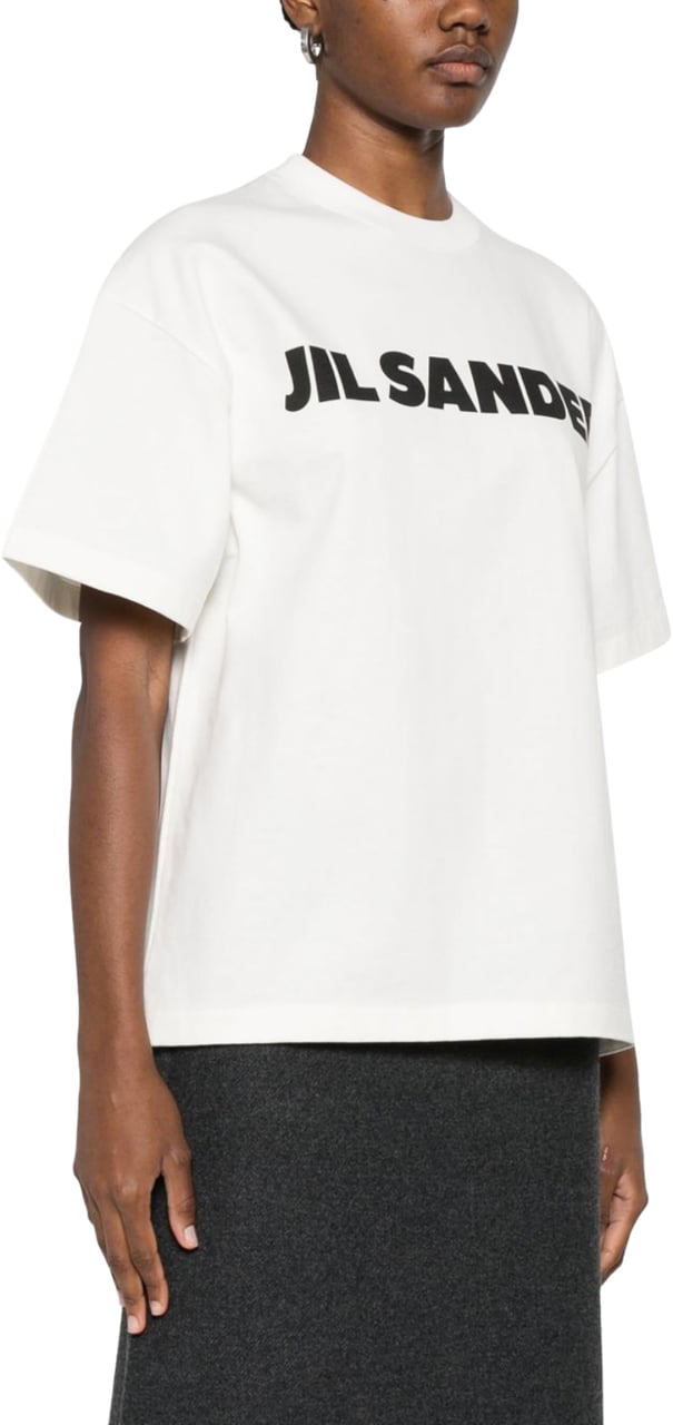 Jil Sander Logo T-shirt Porcelain White Wit