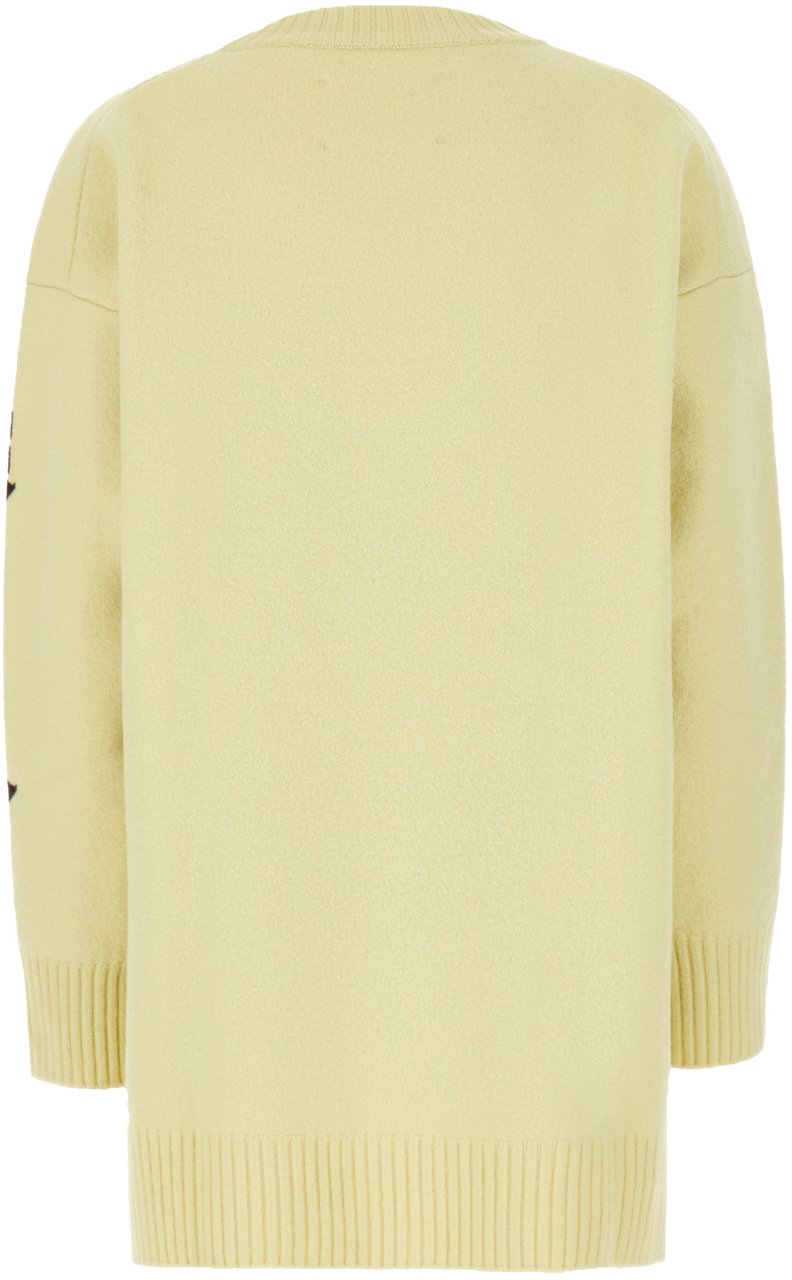 Jil Sander Jil Sander Pastel green wool oversize sweater Groen