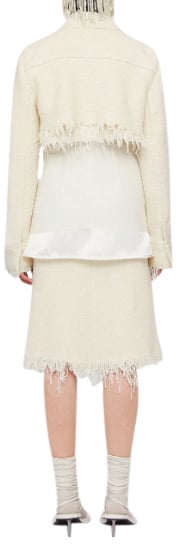 Jil Sander Ls Knitted Crop Jacket Beige Beige
