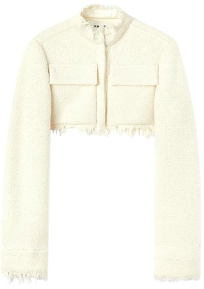 Jil Sander Ls Knitted Crop Jacket Beige Beige