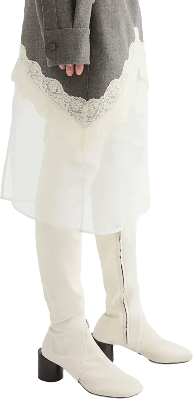 Jil Sander Lace Skirt Grey Grijs