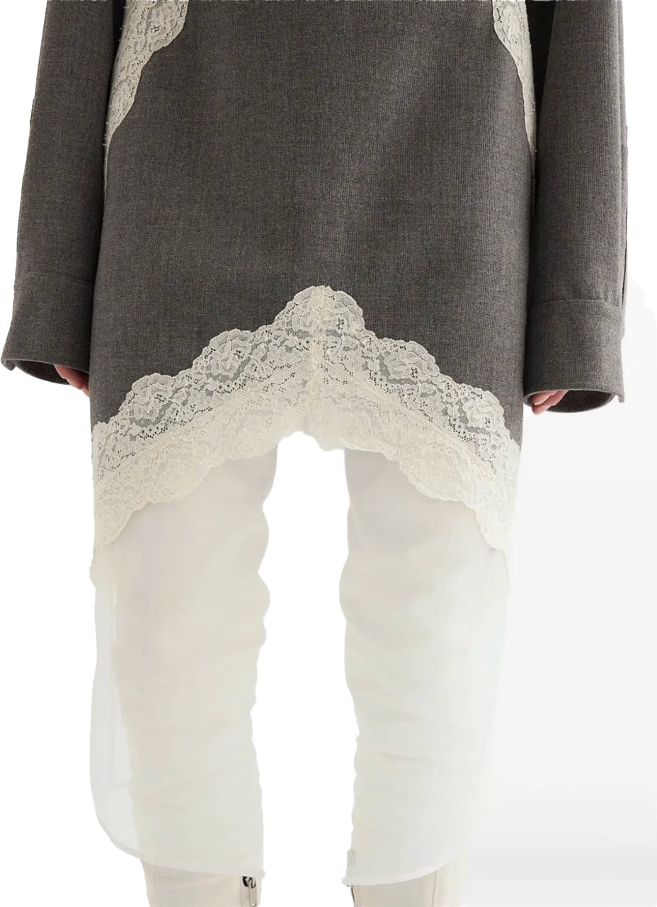 Jil Sander Lace Skirt Grey Grijs