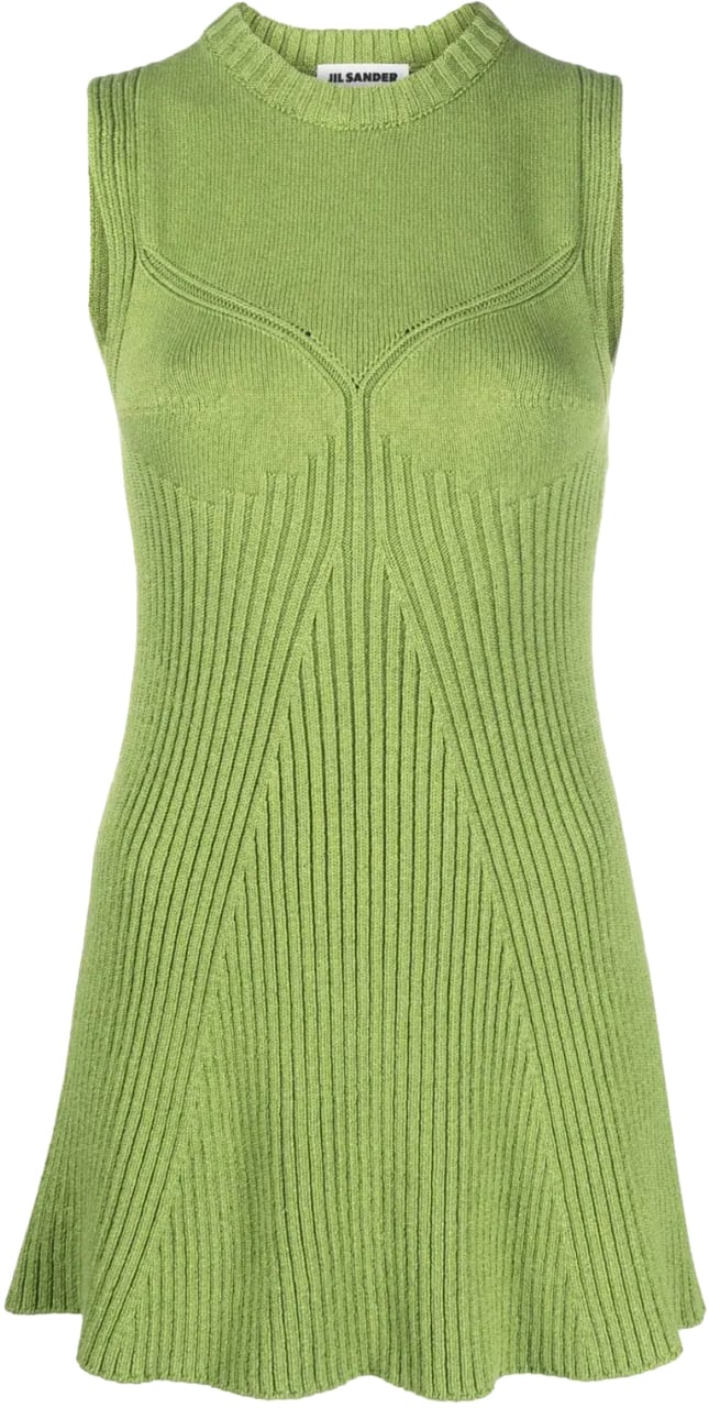 Jil Sander A-line Top Moss Green Groen