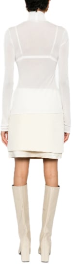 Jil Sander Top High Neck Long Sleeve White Wit