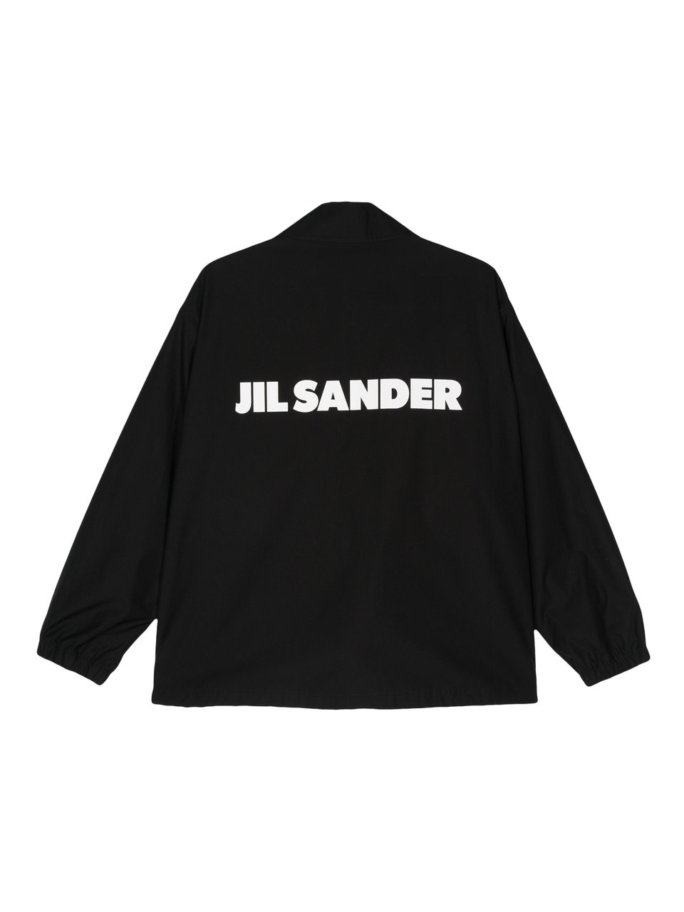 Jil Sander Black Blouson Boxy Cotton Jacket Zwart