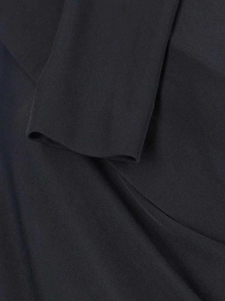 Jil Sander Black Layered Midi Dress Zwart