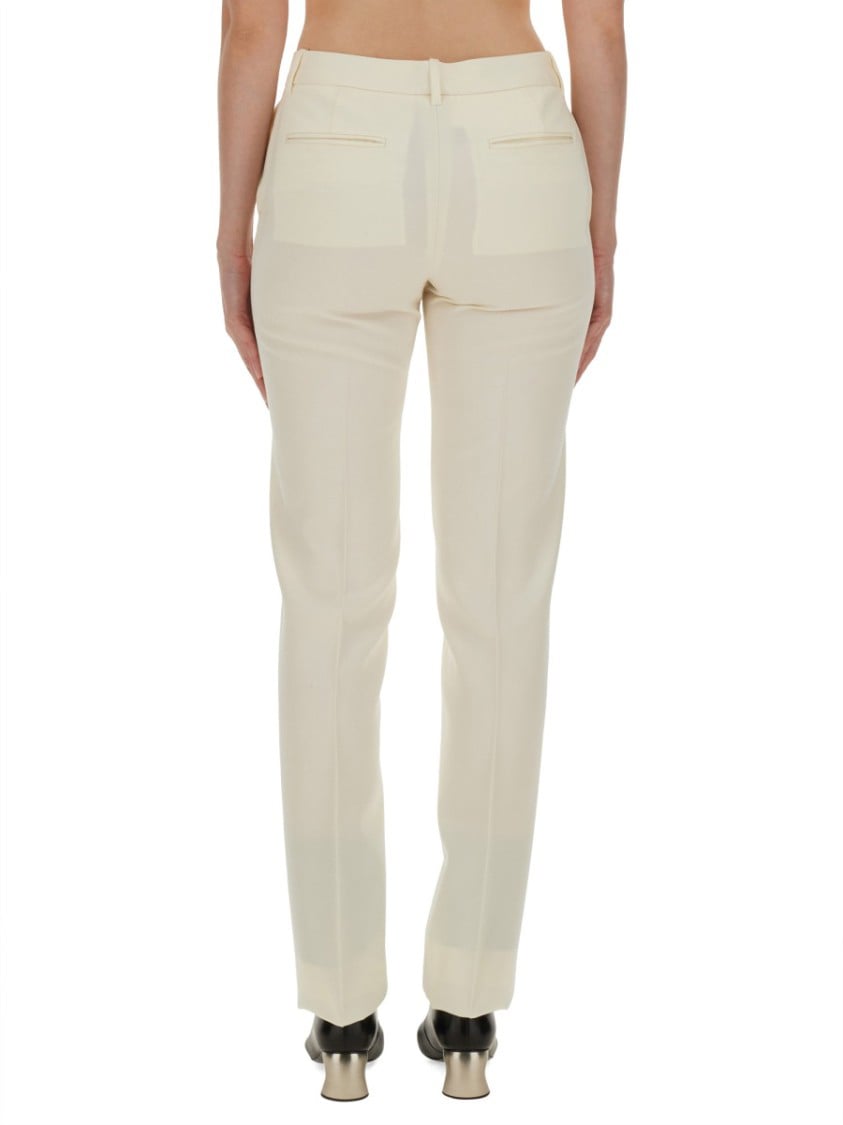 Jil Sander Tailored Wool Pants With Classic Waistband Neutraal