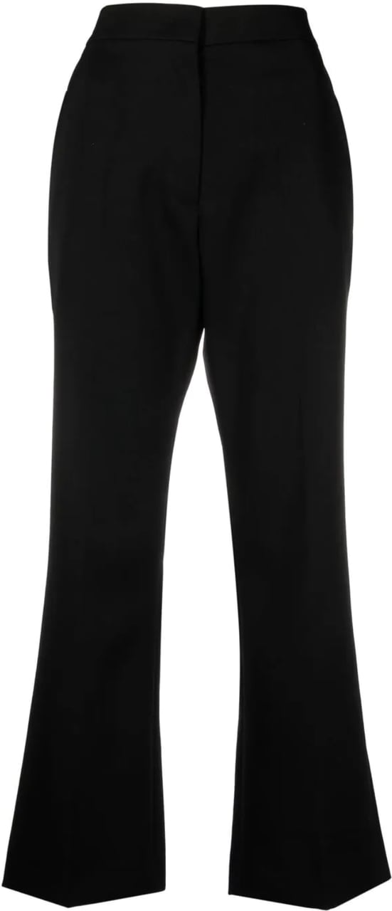 Jil Sander Compact Wool Grain De Poudre Trouser 01 Black Zwart