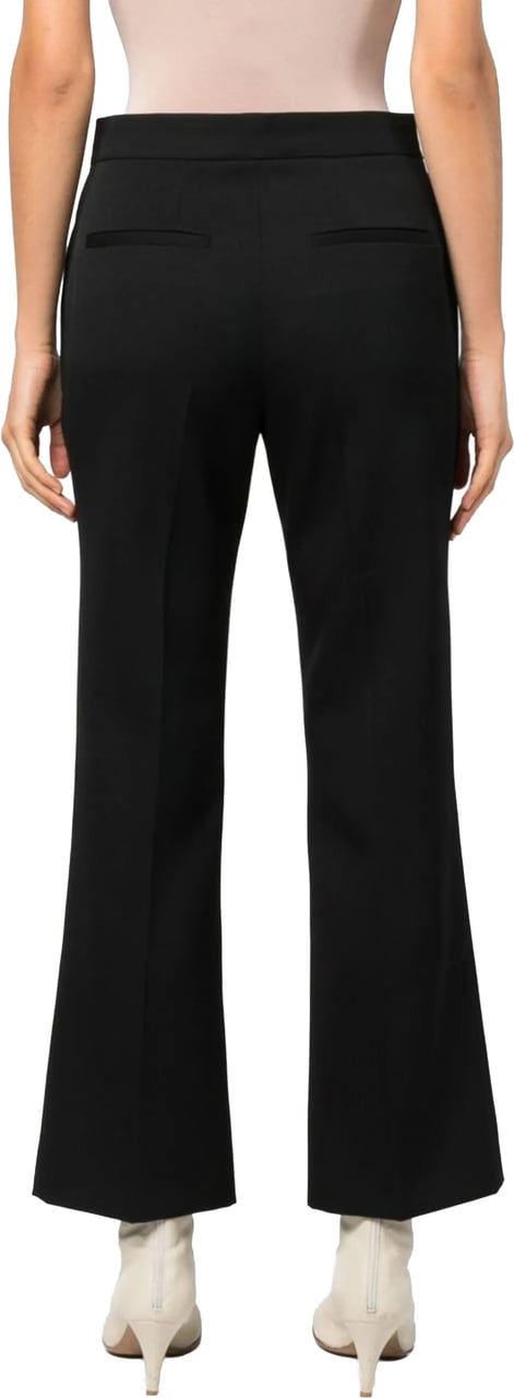 Jil Sander Black Trouser 01 Tailored Bootcut Trousers Zwart
