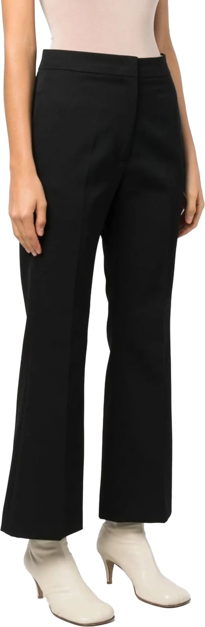 Jil Sander Black Trouser 01 Tailored Bootcut Trousers Zwart