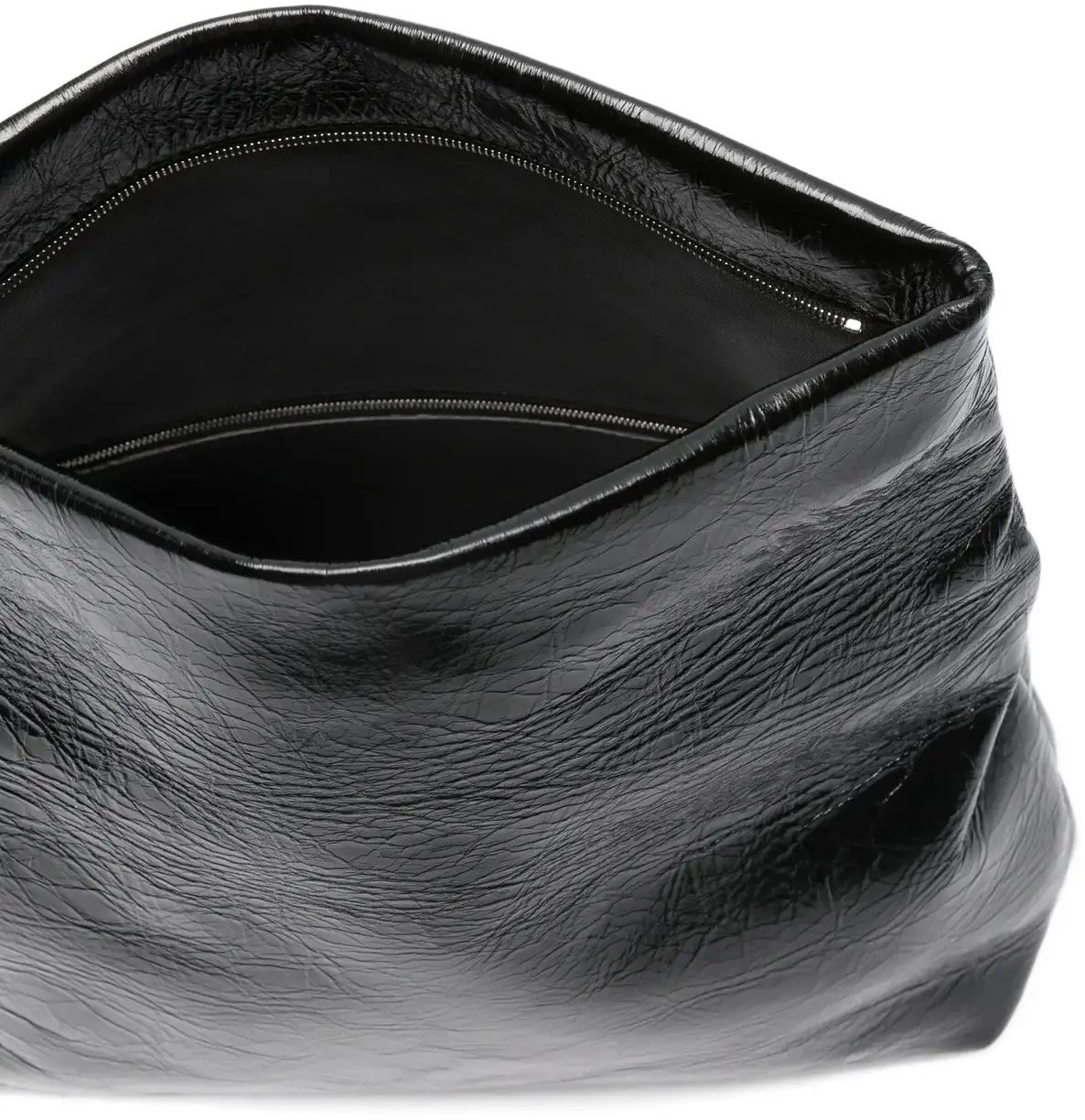 Jil Sander Jewel Zip Clutch Black Zwart