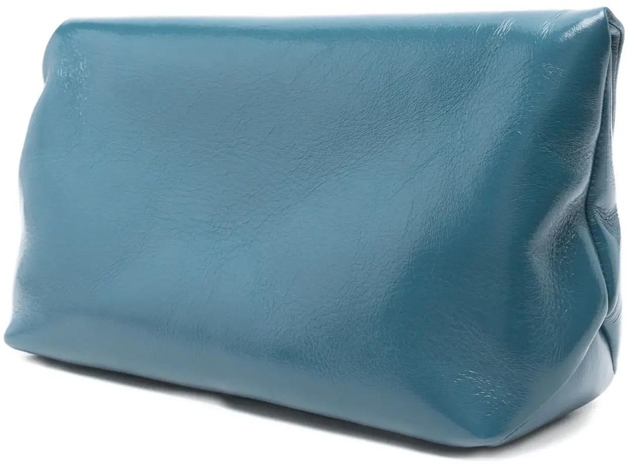 Jil Sander Jewel Zip Clutch Blue Blauw