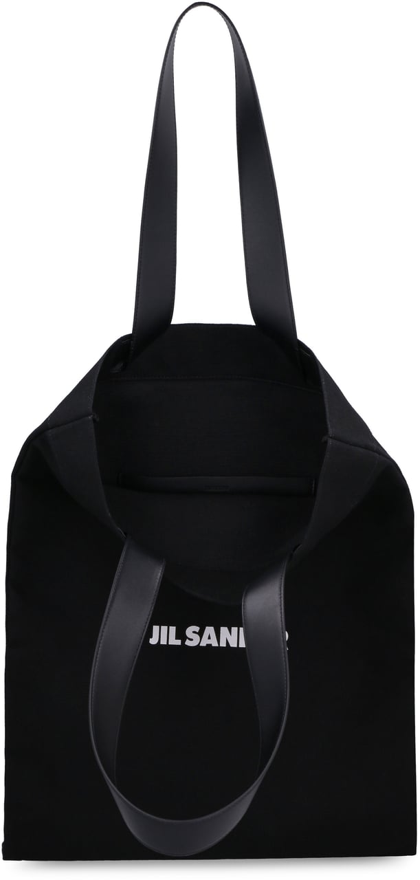 Jil Sander Canvas tote bag Zwart