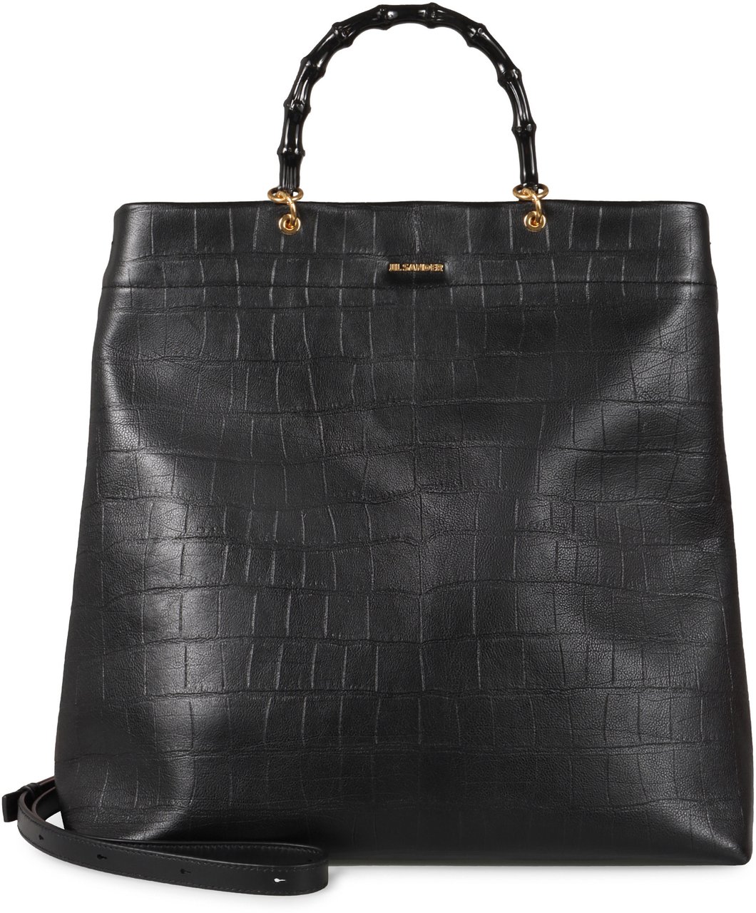 Jil Sander Leather tote Zwart