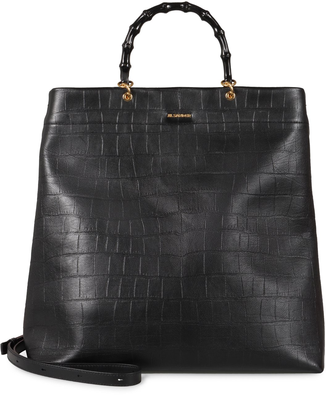 Jil Sander Leather tote Zwart