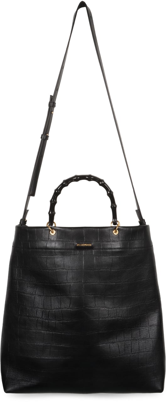 Jil Sander Leather tote Zwart