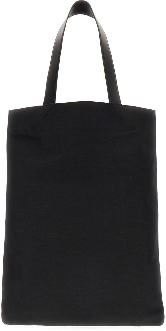 Jil Sander Jil Sander Black canvas shopping bag Zwart