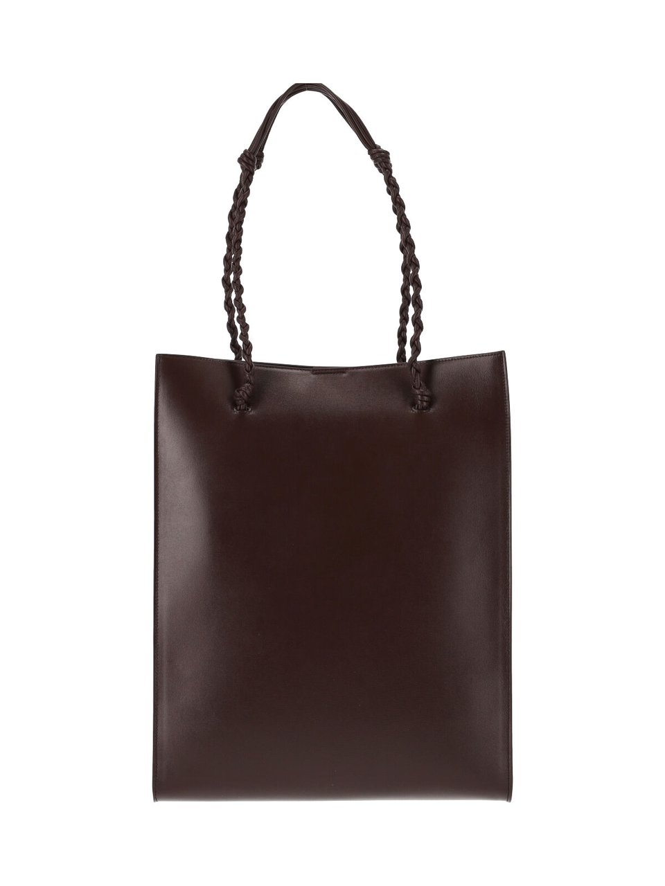 Jil Sander Brown Tangle Braided Leather Tote Bag Bruin