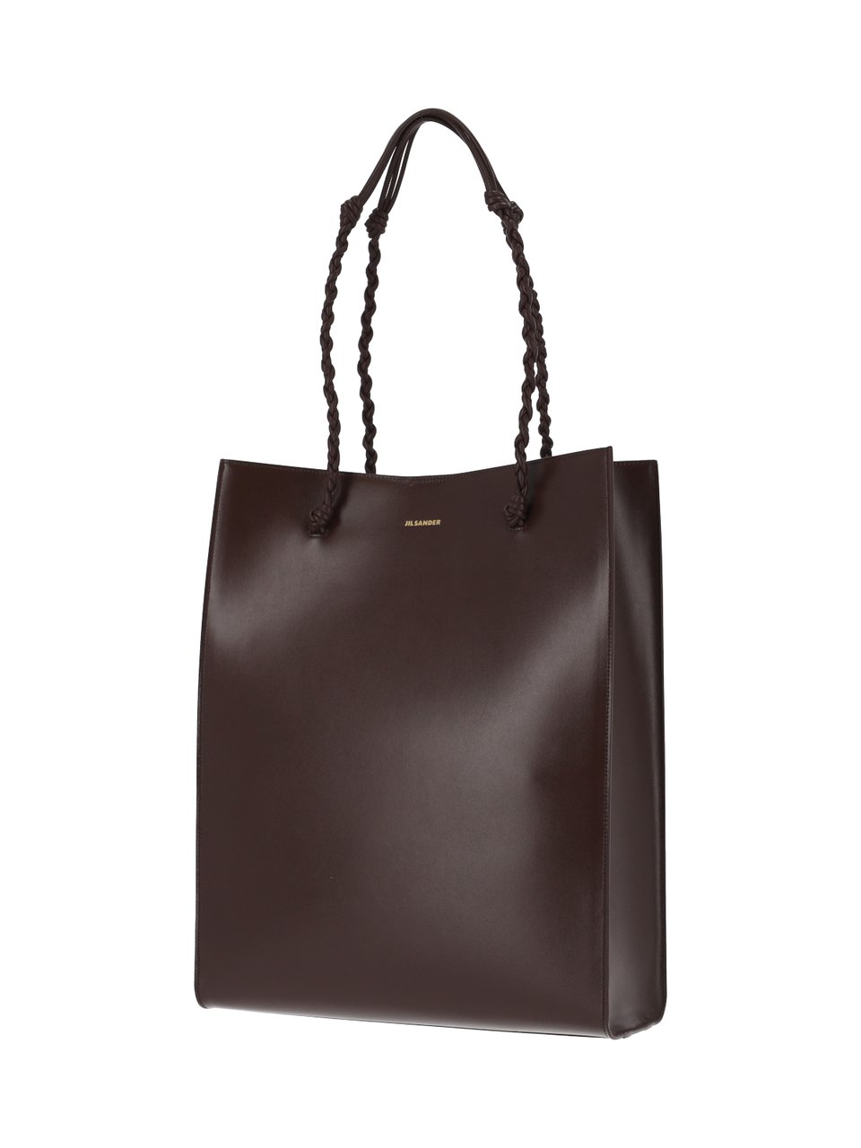 Jil Sander Brown Tangle Braided Leather Tote Bag Bruin