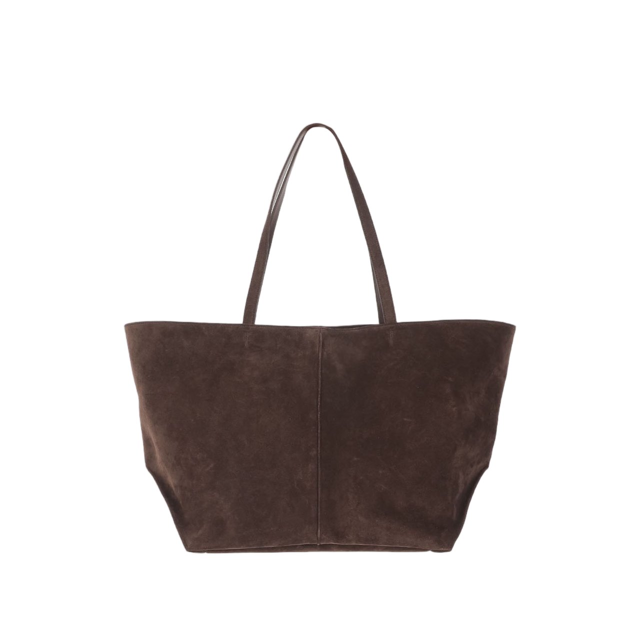 Jil Sander Brown Suede Tote Bag With Leather Handles Bruin
