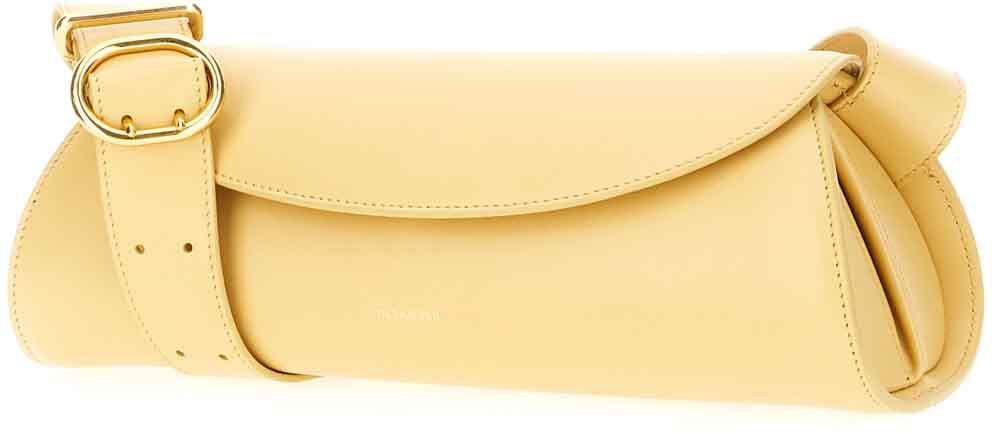 Jil Sander Jil Sander Yellow leather small Cannolo shoulder bag Geel