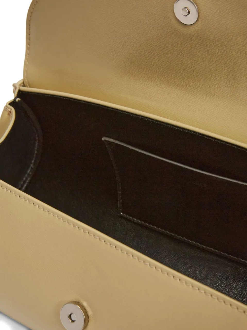 Jil Sander Cream Gold Hardware Leather Shoulder Bag Neutraal