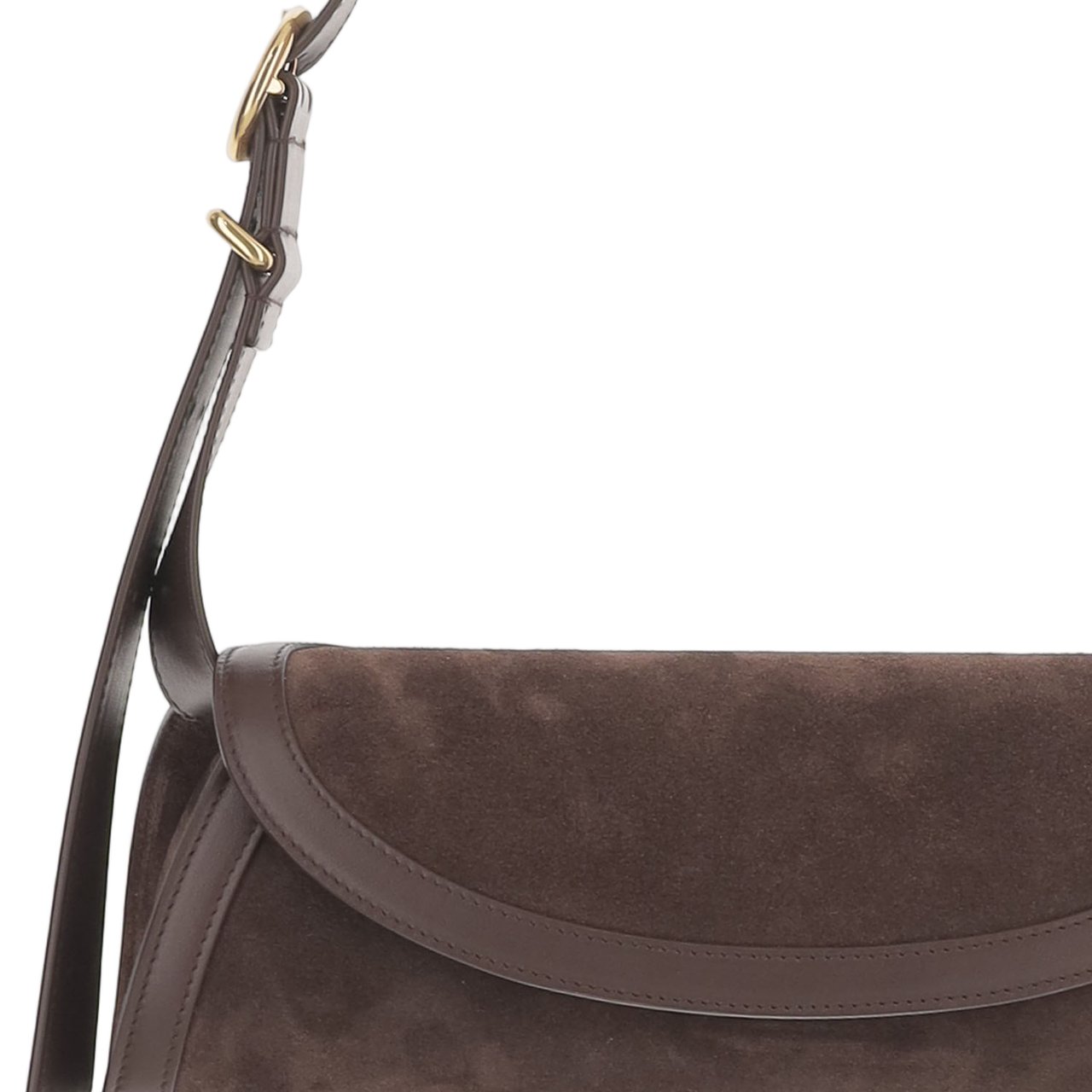 Jil Sander Suede Cannolo Shoulder Bag With Adjustable Strap Wit
