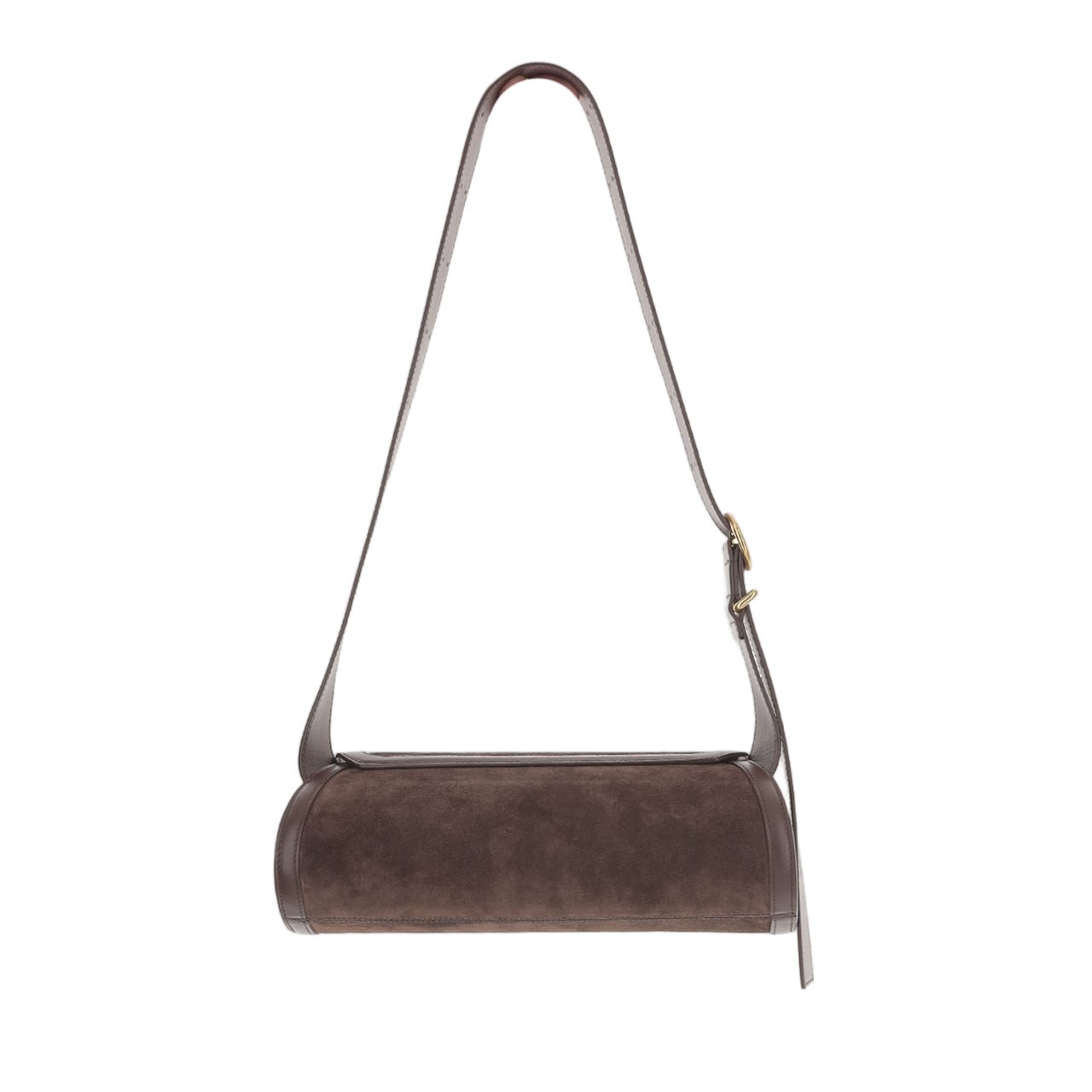 Jil Sander Suede Cannolo Shoulder Bag With Adjustable Strap Wit
