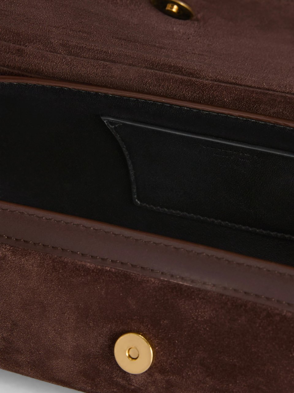 Jil Sander Dark Brown Suede Cylindrical Handbag Zwart
