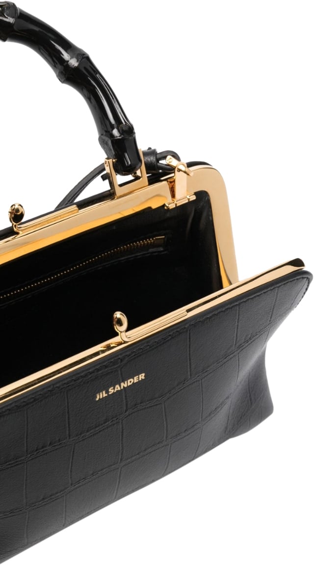 Jil Sander Borsa Goji Bamboo Mini Zwart