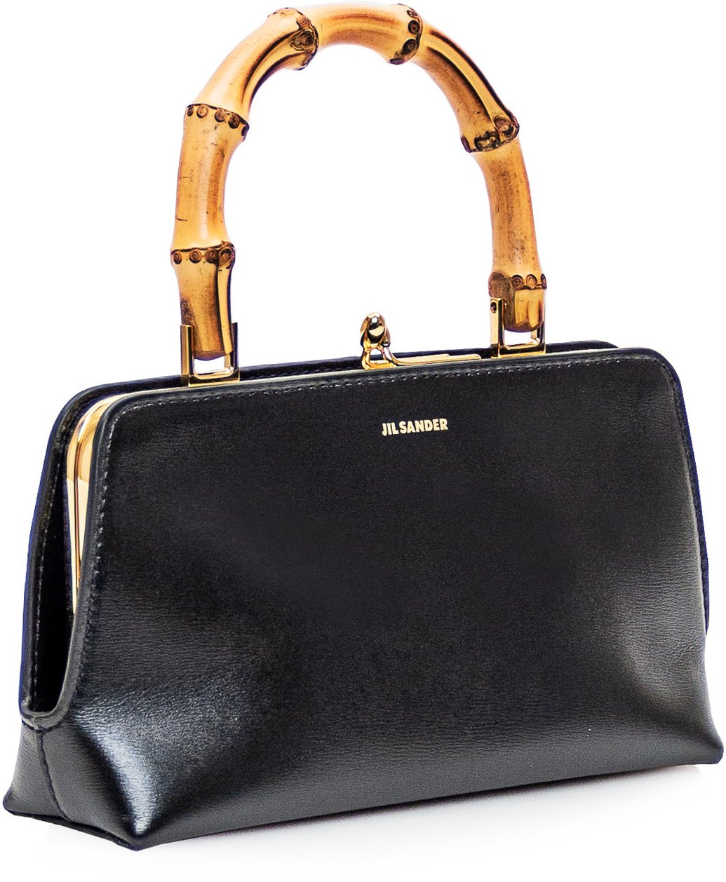 Jil Sander Borsa Goji Bamboo Mini Zwart
