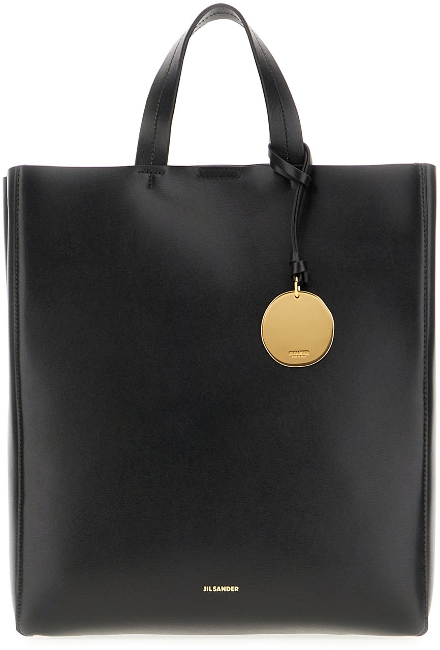 Jil Sander Jil Sander Black leather medium Bond handbag Zwart
