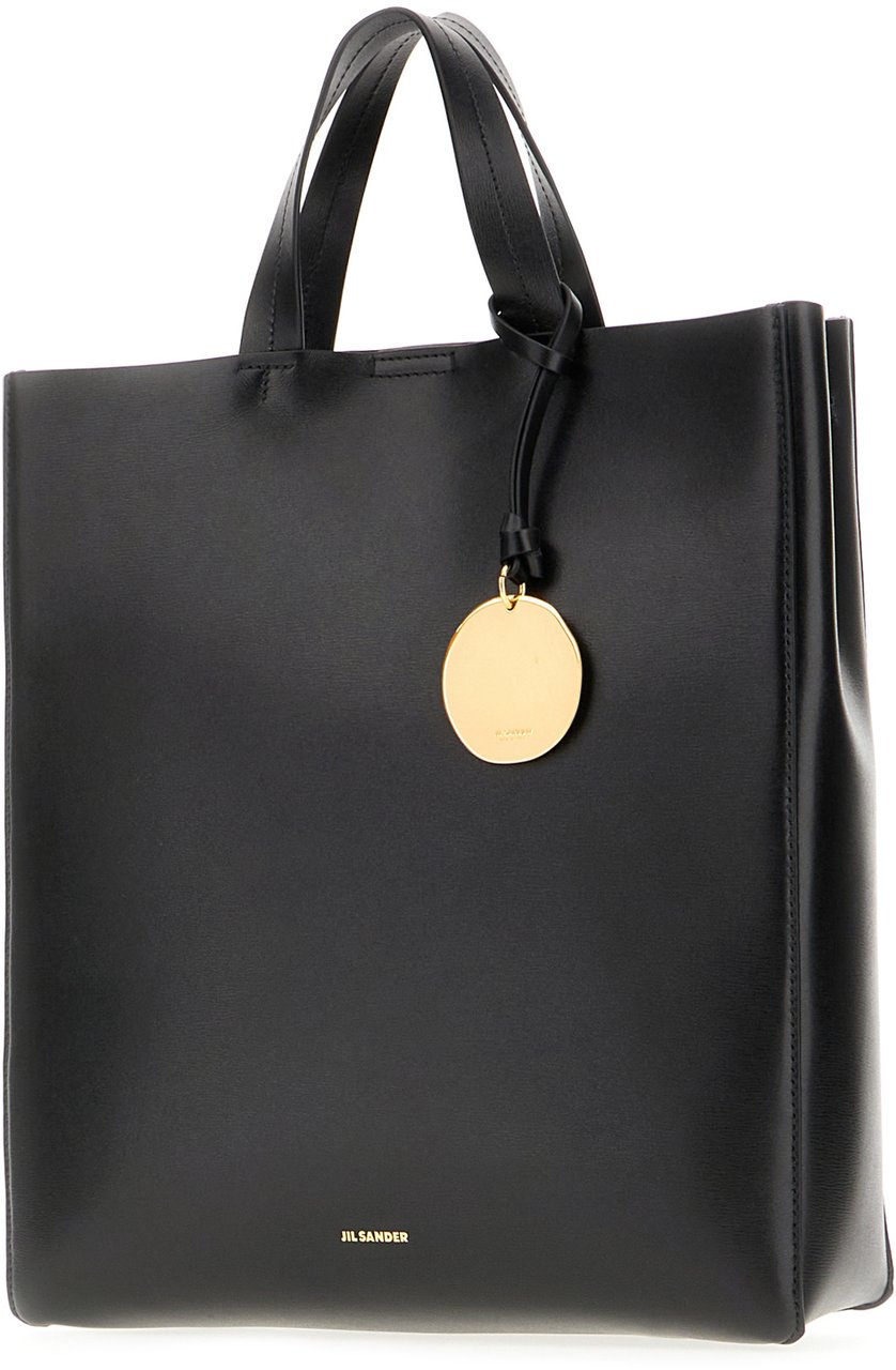 Jil Sander Jil Sander Black leather medium Bond handbag Zwart