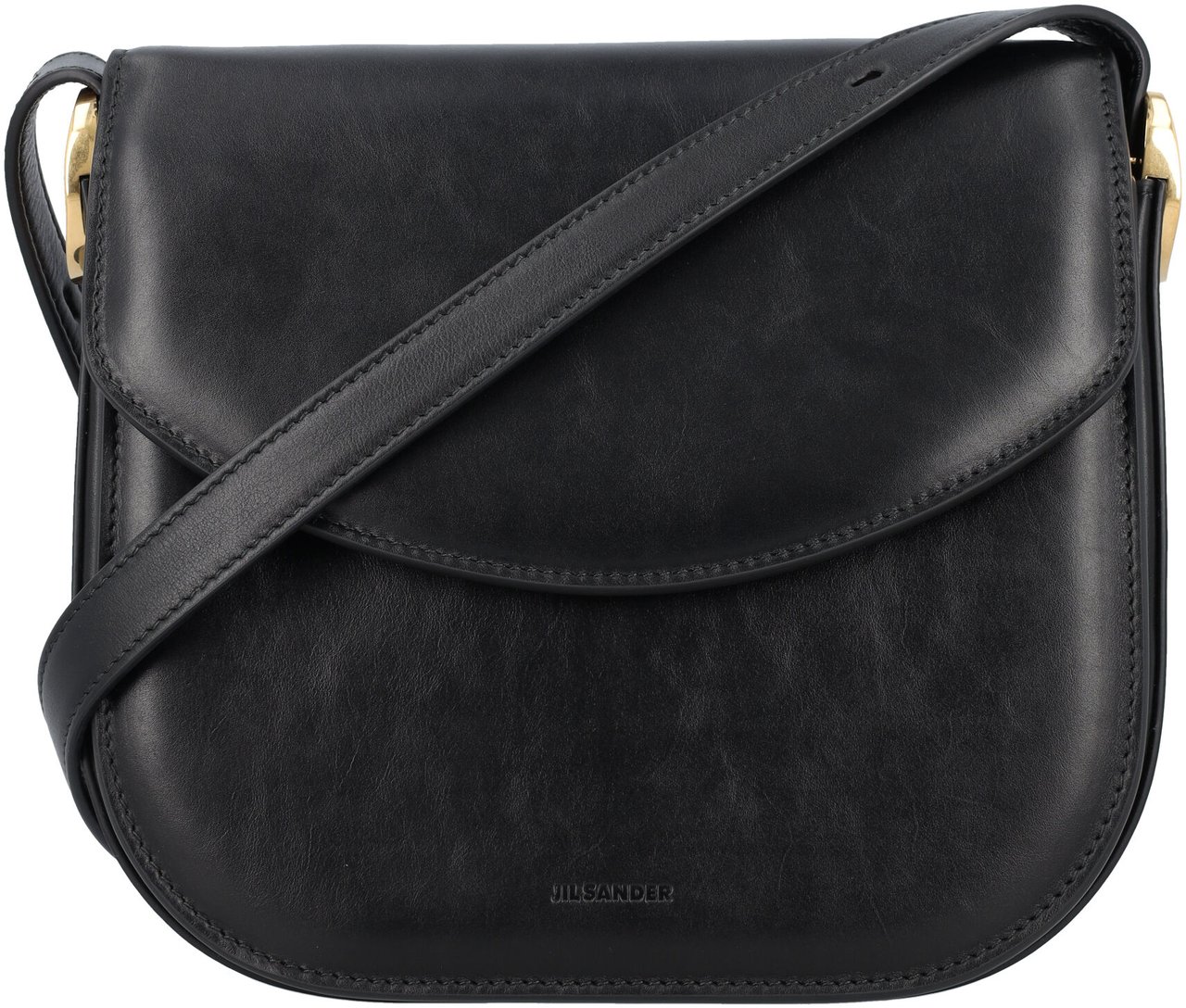 Jil Sander Coin crossbody medium bag Zwart