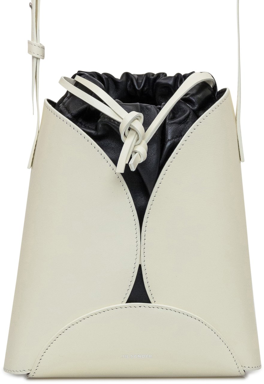 Jil Sander Borsa Ellipse Wit