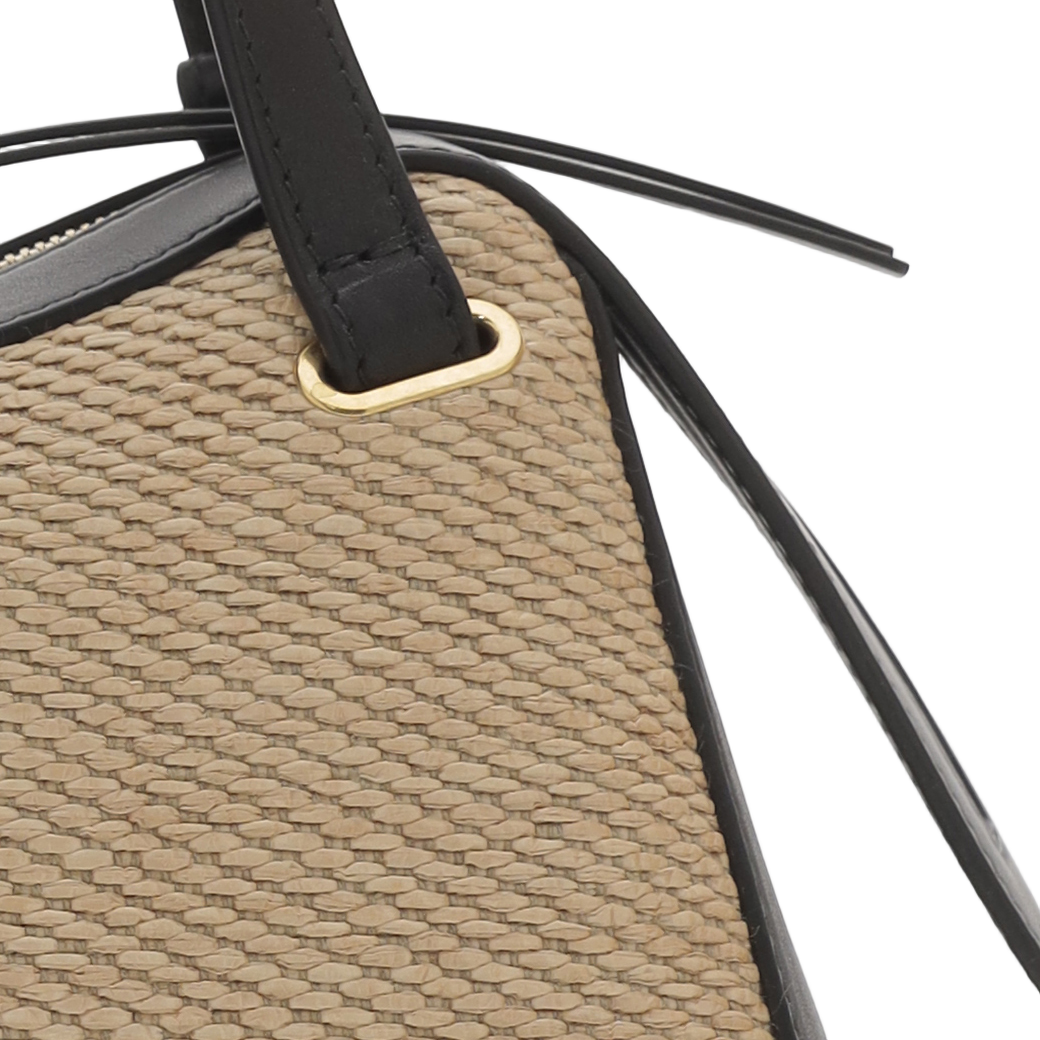 Jil Sander Structured Leather and Raffia Bag Roze