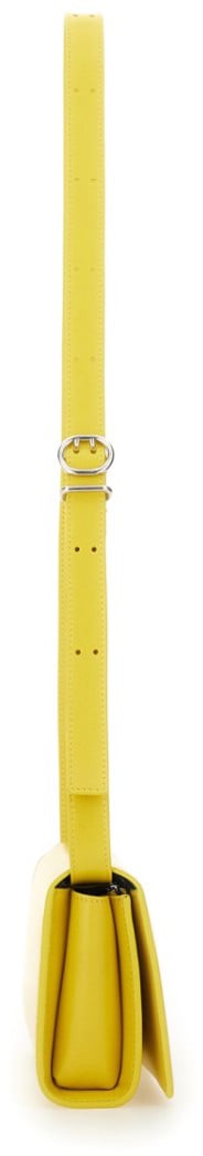 Jil Sander "All Day" Leather Shoulder Bag Geel
