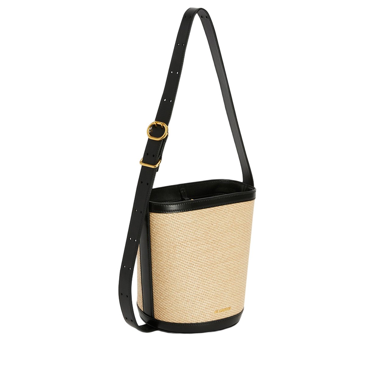 Jil Sander Cannolo Bucket Bag With Leather Neutraal