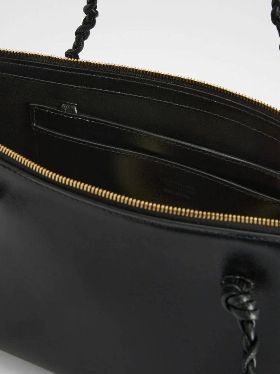 Jil Sander Borsa A Spalla Rectangular Braided Tote Zwart