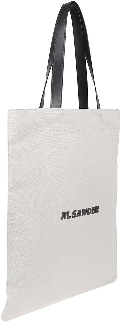 Jil Sander Rectangular Tote Bag with Black Leather Handles Wit