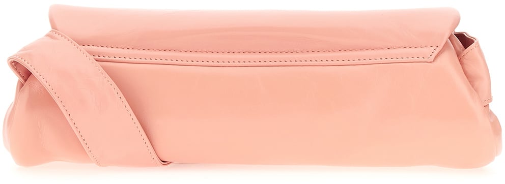 Jil Sander Jil Sander Pink nappa leather large Cannolo crossbody bag Roze