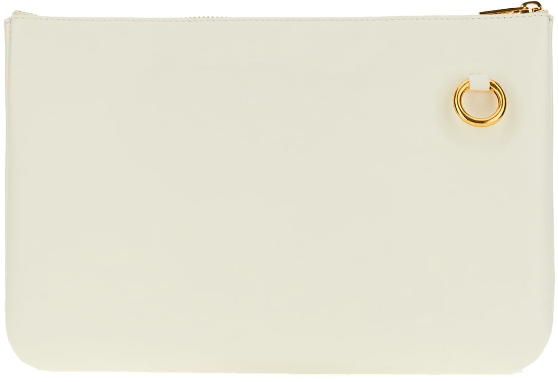 Jil Sander Jil Sander Ivory nappa leather crossbody bag Wit