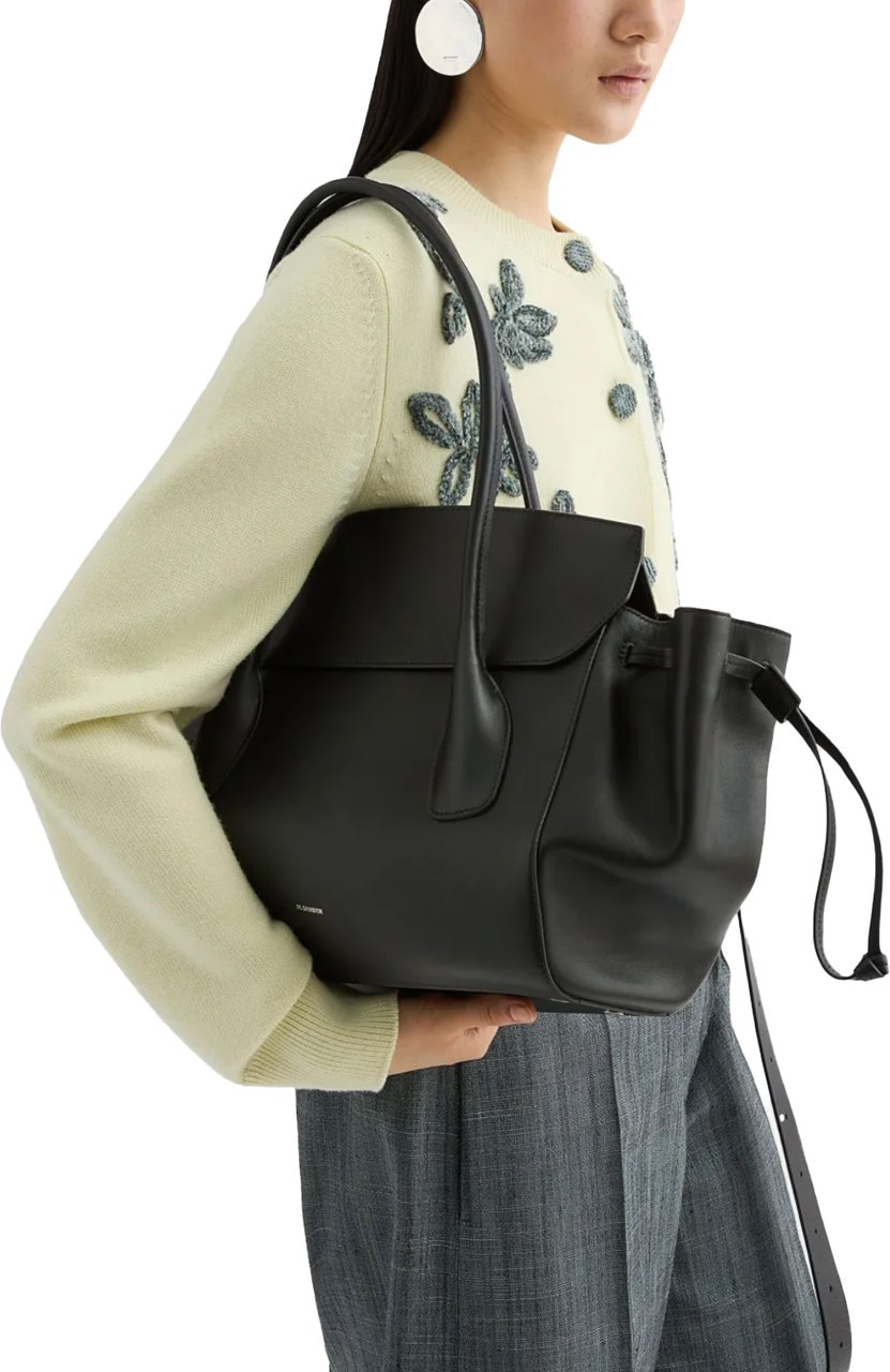 Jil Sander Voyage Sm Black Zwart