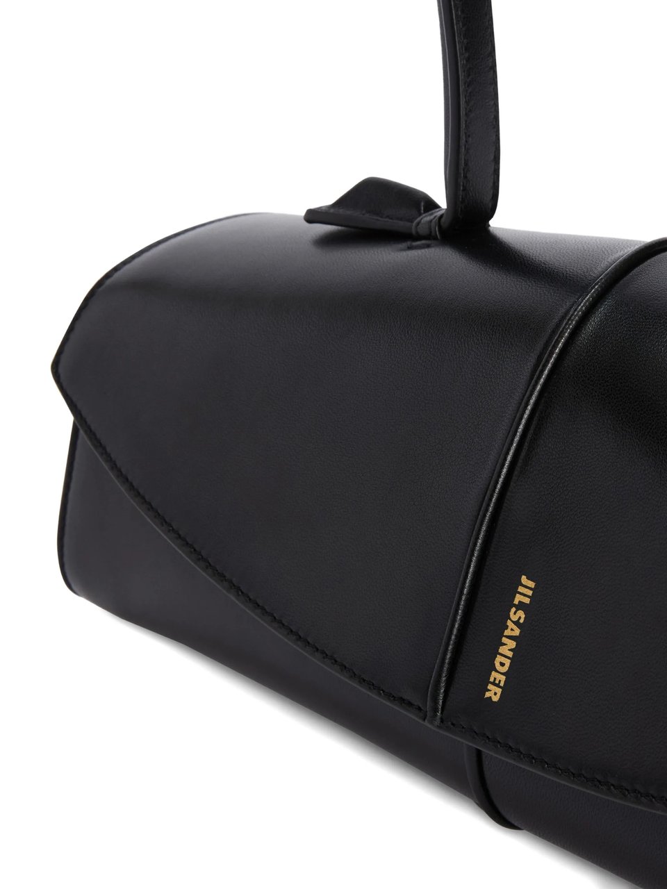 Jil Sander Black Borsa A Spalla Structured Tote Zwart